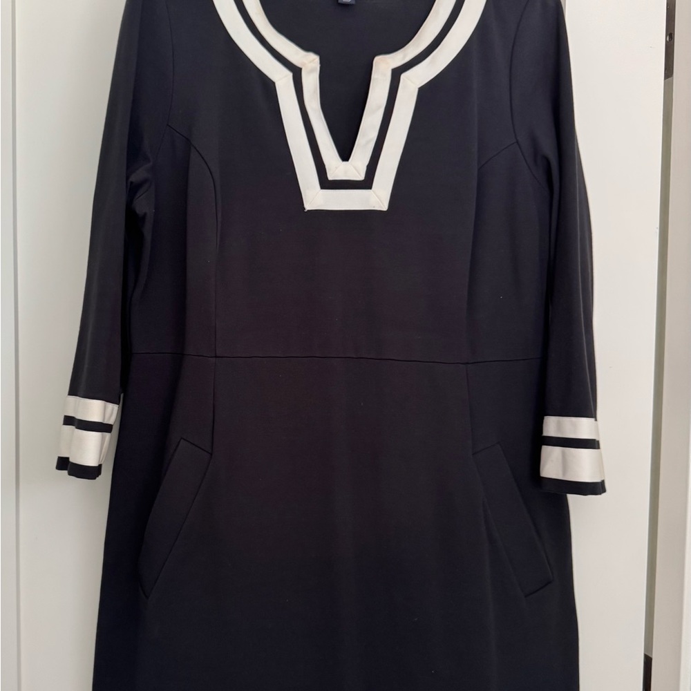 Lands' End Black Knee-Length Dress